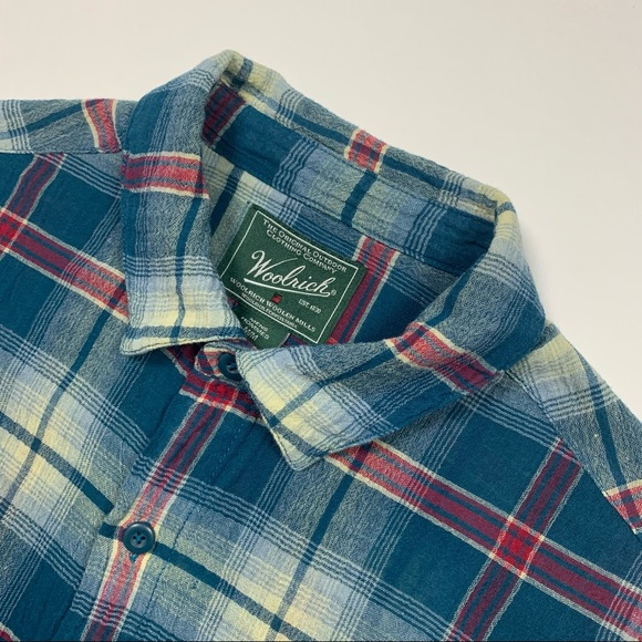 Woolrich Plaid Button Up Shirt Medium - Picture 2 of 12